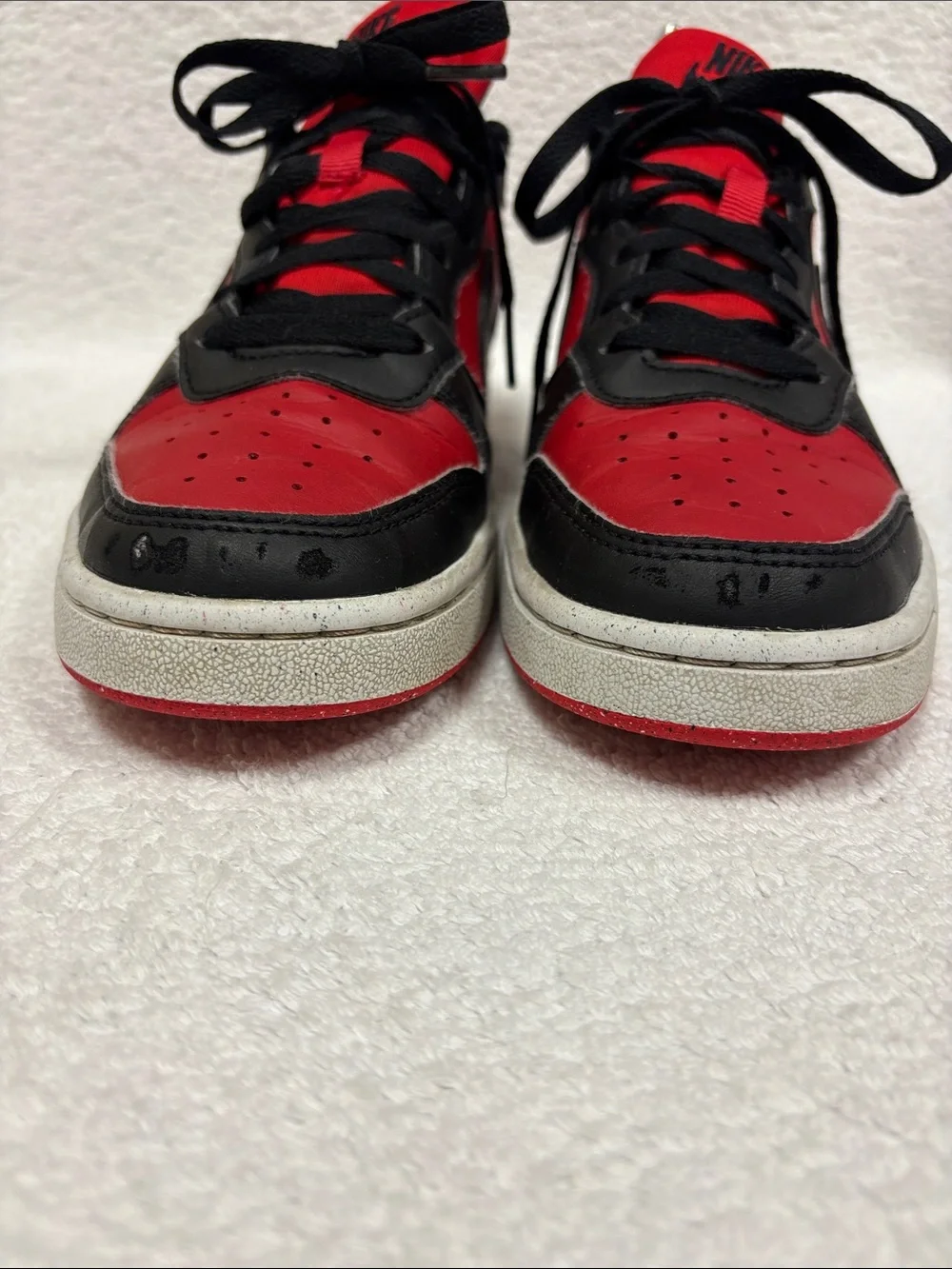 Nike Court Borough Low Recraft GS Red Black Sneakers DV5456-600 Youth Size 5